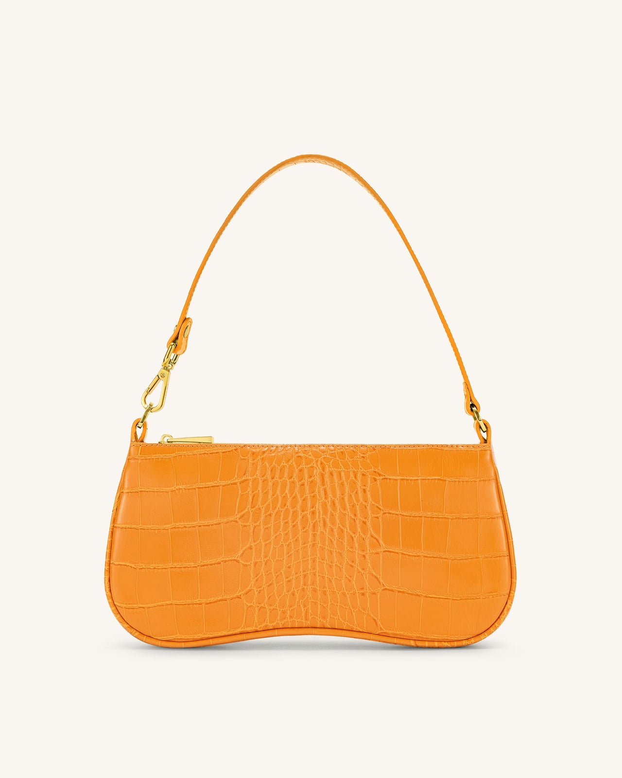 Eva Shoulder Bag - Apricot Yellow Croc