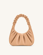 Gabbi Ruched Hobo Handbag - Cane Sugar