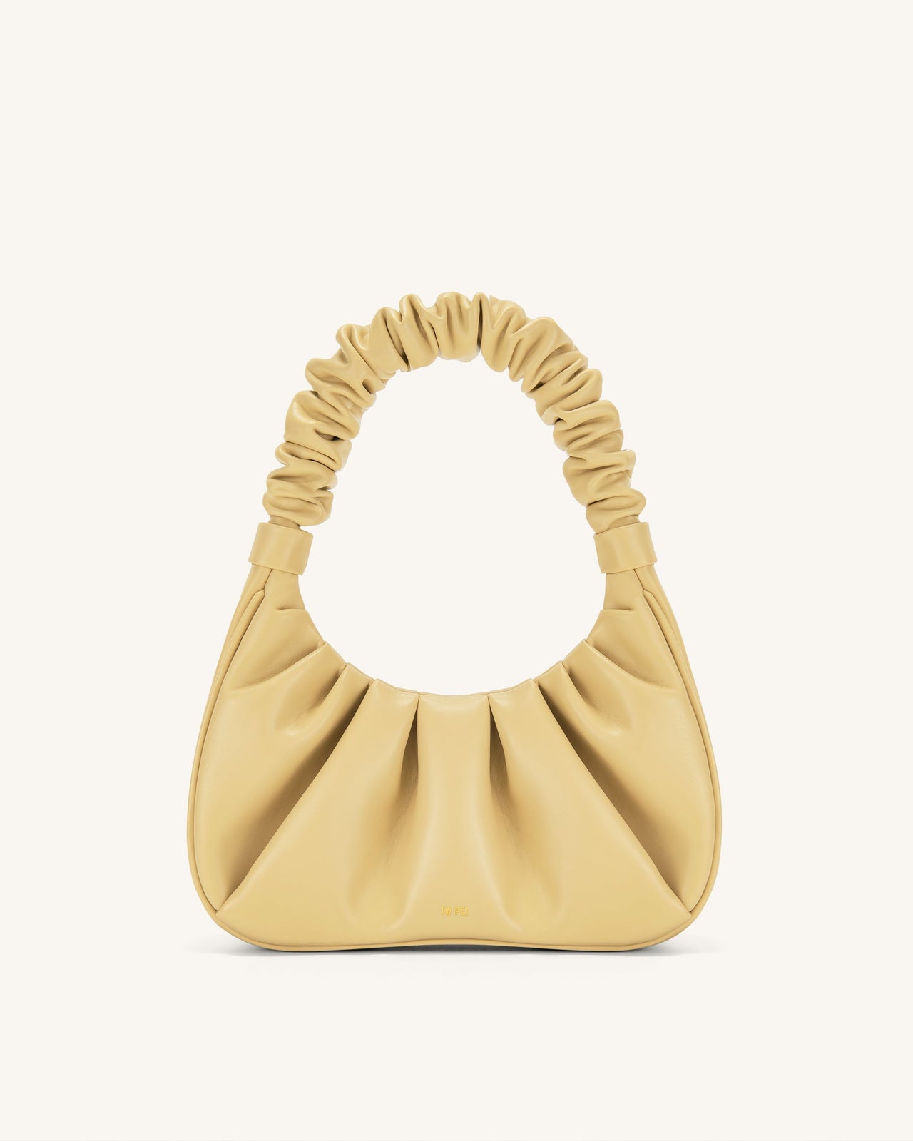 Gabbi Ruched Hobo Handbag - Butter