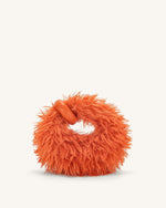 Abacus Faux Fur Mini Top Handle Bag - Orange