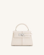 Elise Top Handle Bag - White