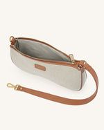 Eva Shoulder Bag - Beige Canvas