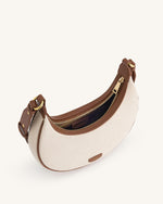 Carly Medium Shoulder Bag - Brown Canvas