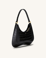 Ruby Shoulder Bag- Black Croc