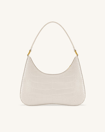 Ruby Shoulder Bag - White Croc
