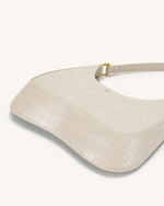 Ruby Shoulder Bag - White Croc