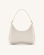 Ruby Shoulder Bag - White Croc