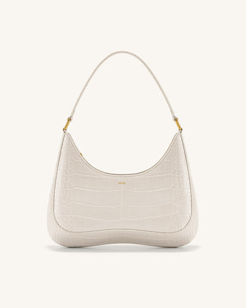 Ruby Shoulder Bag - White Croc