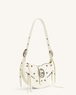 Tessa Crushed Shoulder Bag - White