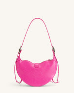 Tessa Crushed Shoulder Bag - Bright Pink