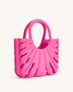 Faye Leaf Beach Bag - Bright Pink