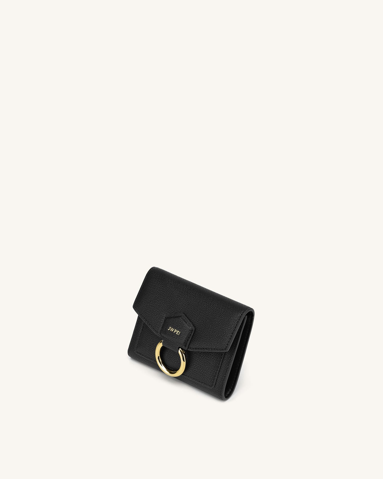 Stella Wallet - Black Grained Vegan Leather