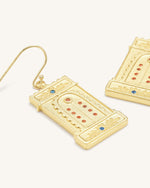 Roman Arch Earrings - 18ct Gold Plated & Multicolor Zircon