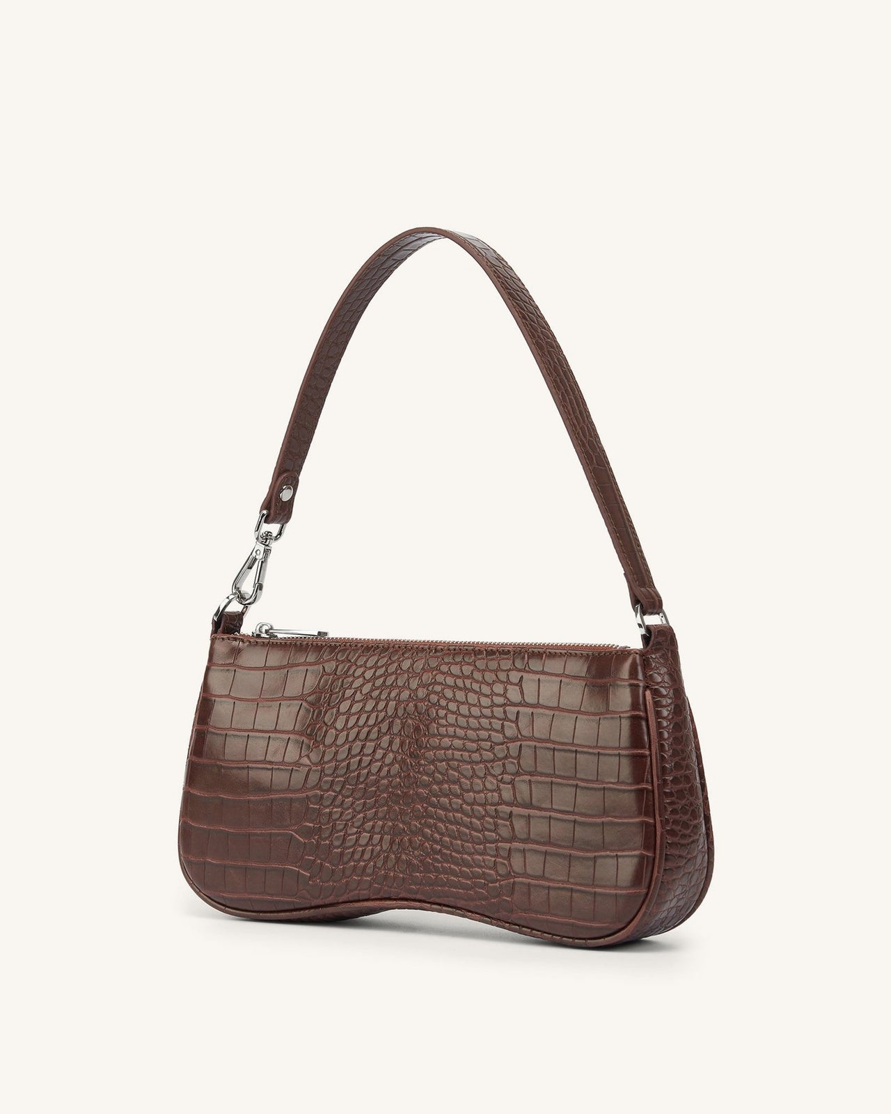 Eva Shoulder Bag - Brown Croc