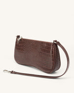 Eva Shoulder Bag - Brown Croc