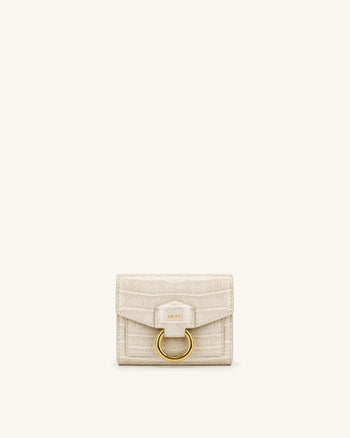 Stella Wallet - Ivory  Croc