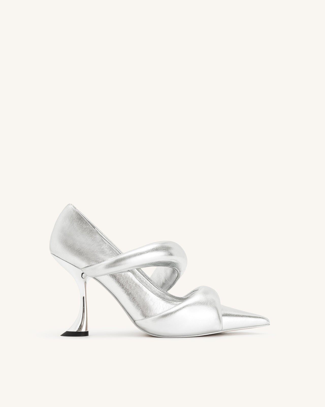 Sara Metallic Pumps - Silver