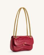 Tina Quilted Chain Crossbody - Claret