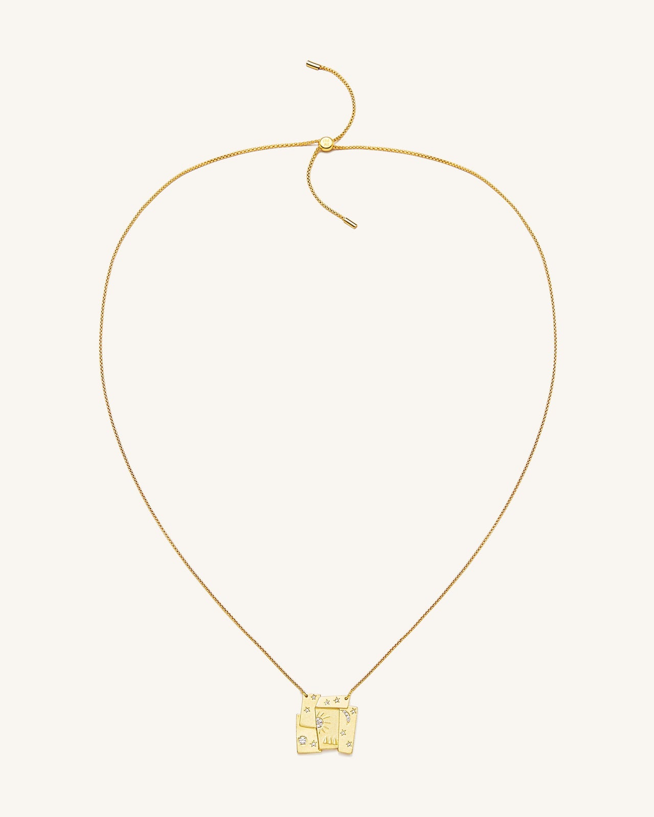 Cosmos Combination Necklace - 18ct Gold Plated & White Zircon