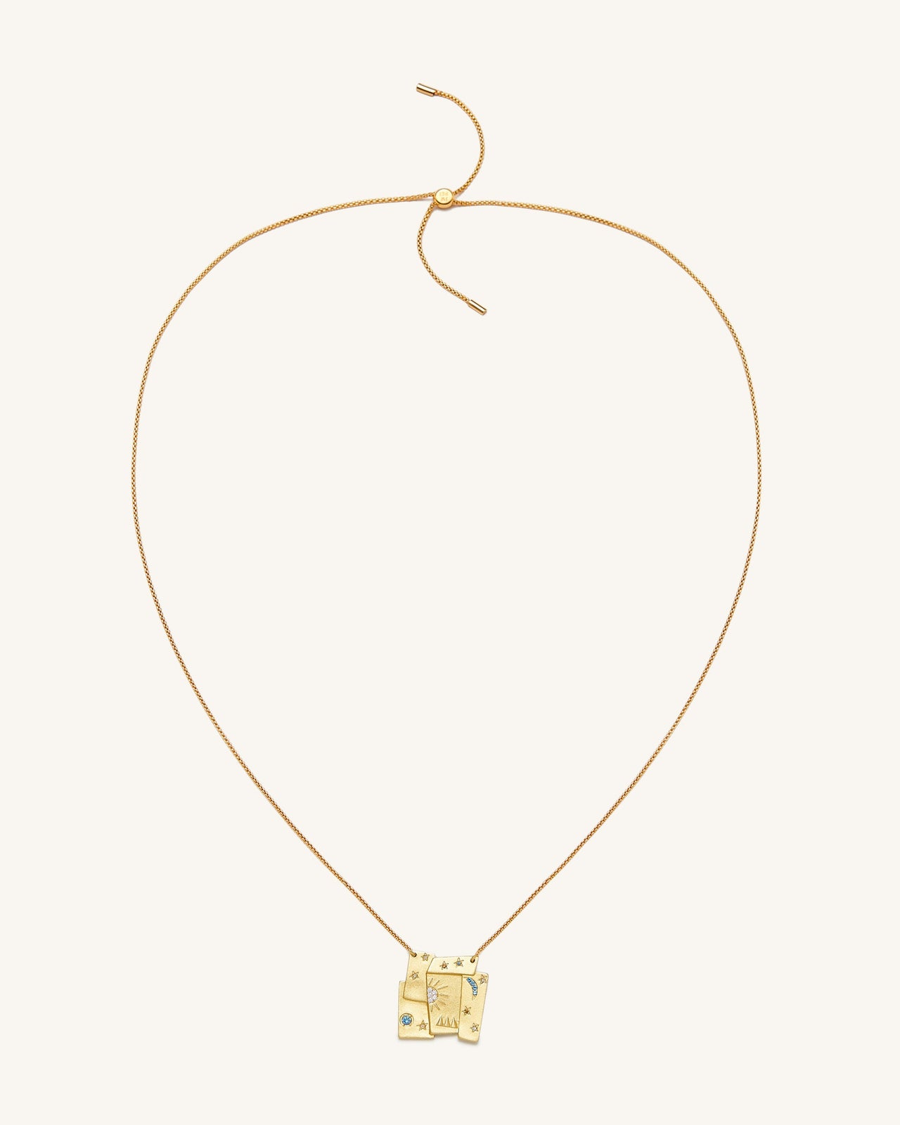 Cosmos Combination Necklace - 18ct Gold Plated & Multicolor Zircon