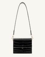 Mini Flap Bag - Black Croc