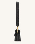 Mini Flap Bag - Black Croc