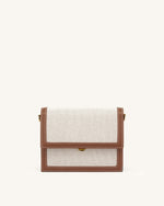 Mini Flap Bag - Beige Canvas