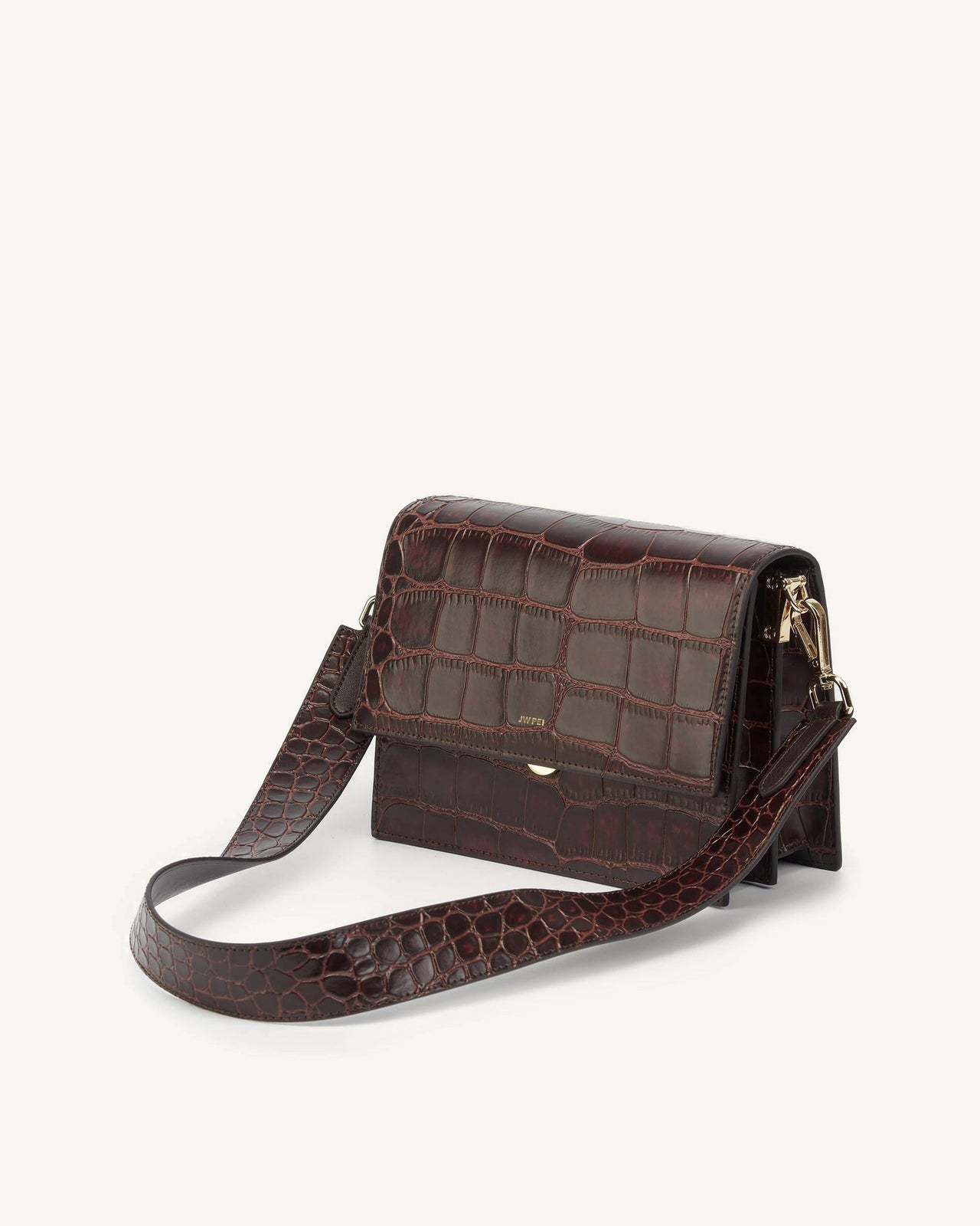 Mini Flap Bag - Brown Croc