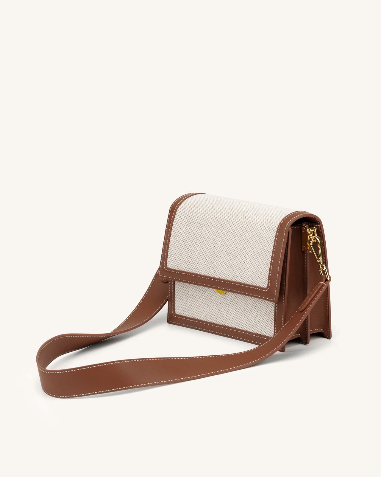 Mini Flap Bag - Beige Canvas